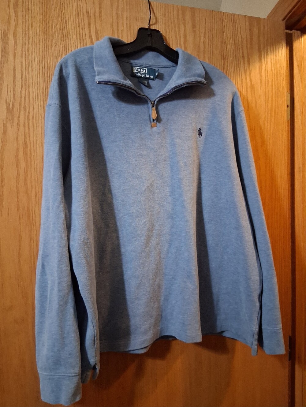 Polo by Ralph Lauren Blue Half-Zip Sweatshirt Sweater, Blue, Size XL